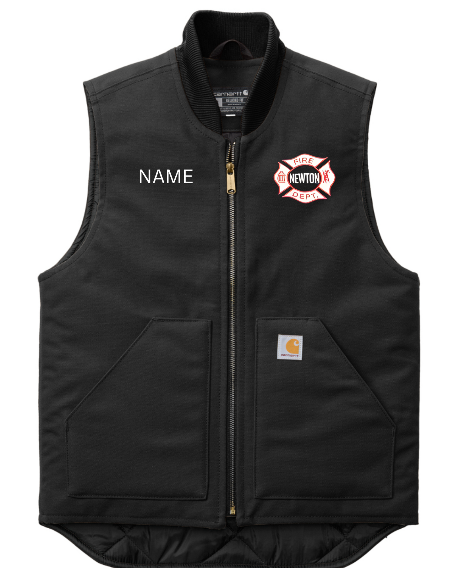 Newton Fire Embroidered Carhartt Duck Vest