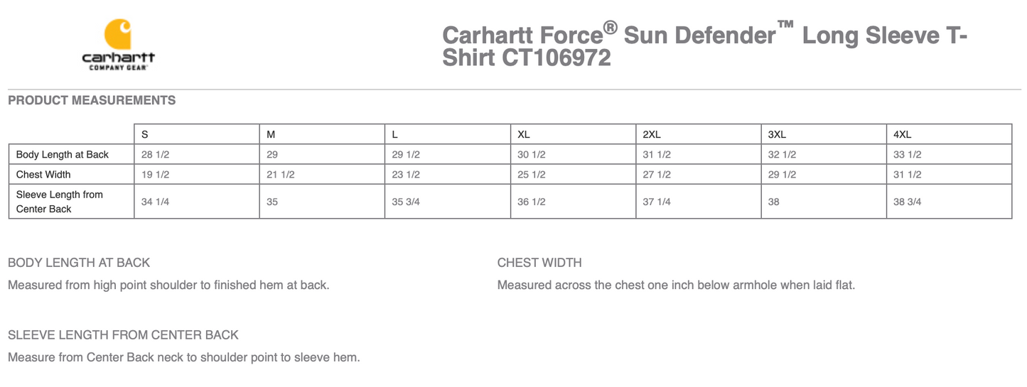 Carhartt Force Sun Defender Long Sleeve T-Shirt