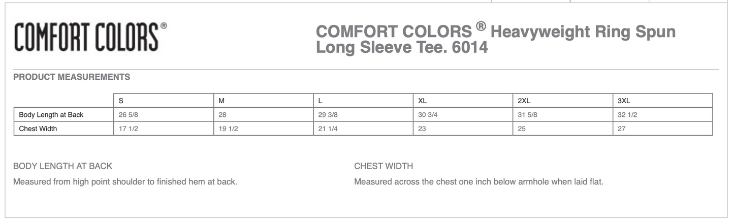 Comfort Colors Heavyweight Ring Spun Long Sleeve Tee