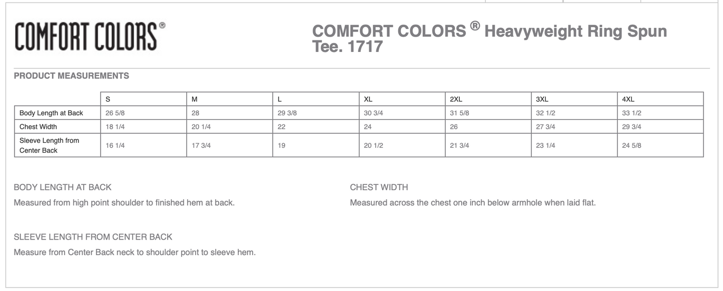 Comfort Colors Heavyweight Ring Spun Tee