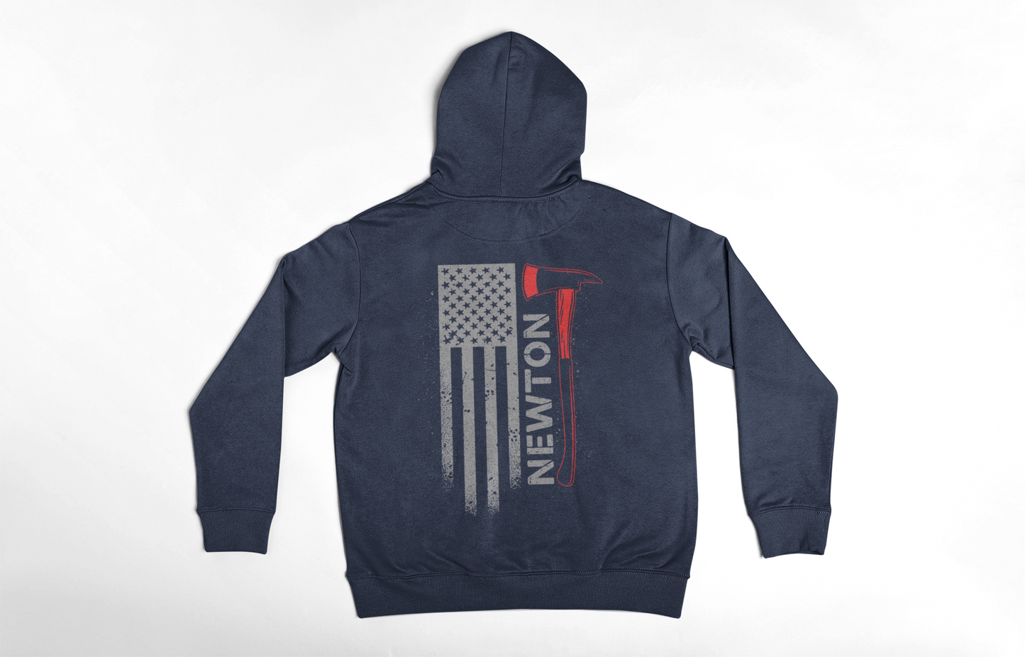 Newton Fire Flag w/ Maltese Cross Full-Zip Hooded Sweatshirt