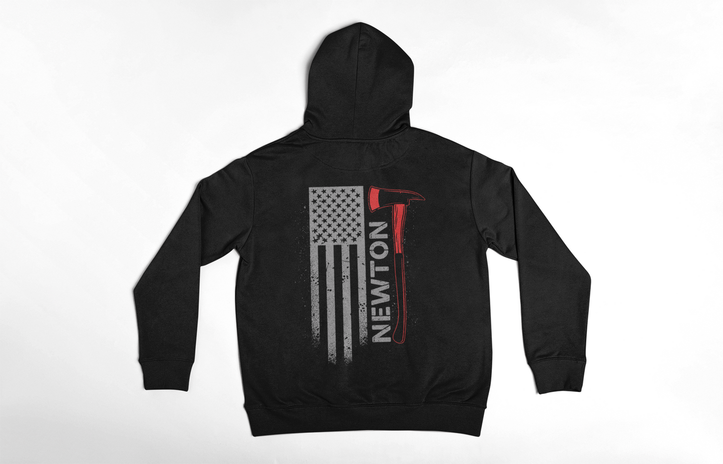 Newton Fire Flag w/ Maltese Cross Full-Zip Hooded Sweatshirt
