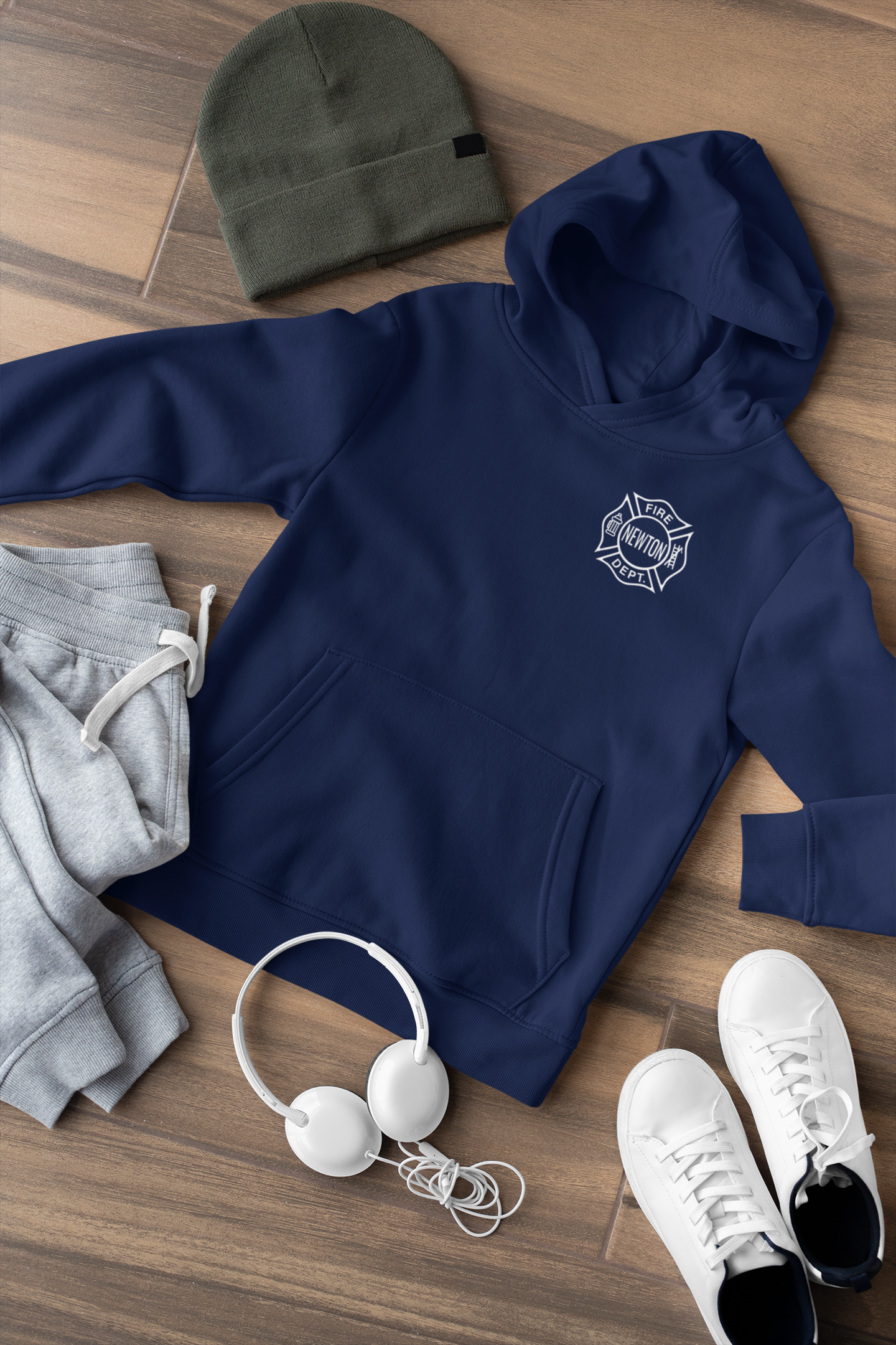 Youth Newton Fire Maltese Cross Hoodie