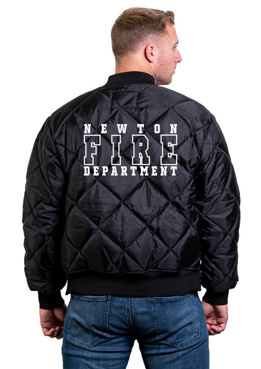 [NEW] Embroidered & Print Diamond Quilt Jacket
