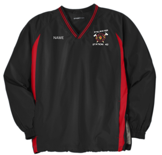 Stillwater Embroidered Sport-Tek® Tipped V-Neck Raglan Wind Shirt