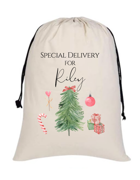 Personalized Christmas Canvas Bag