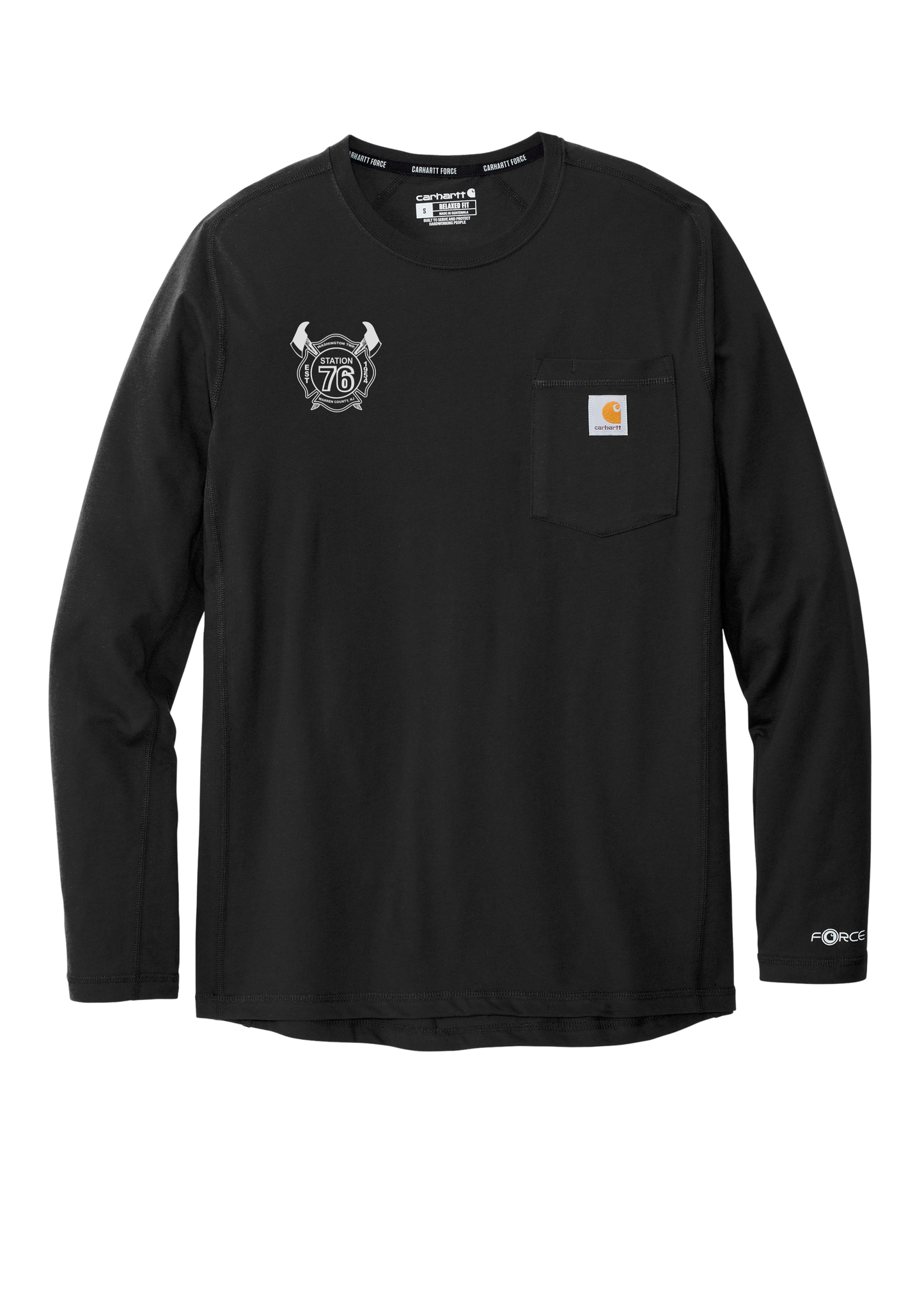 Washington Twp FD Carhartt Force Long Sleeve Pocket T-Shirt