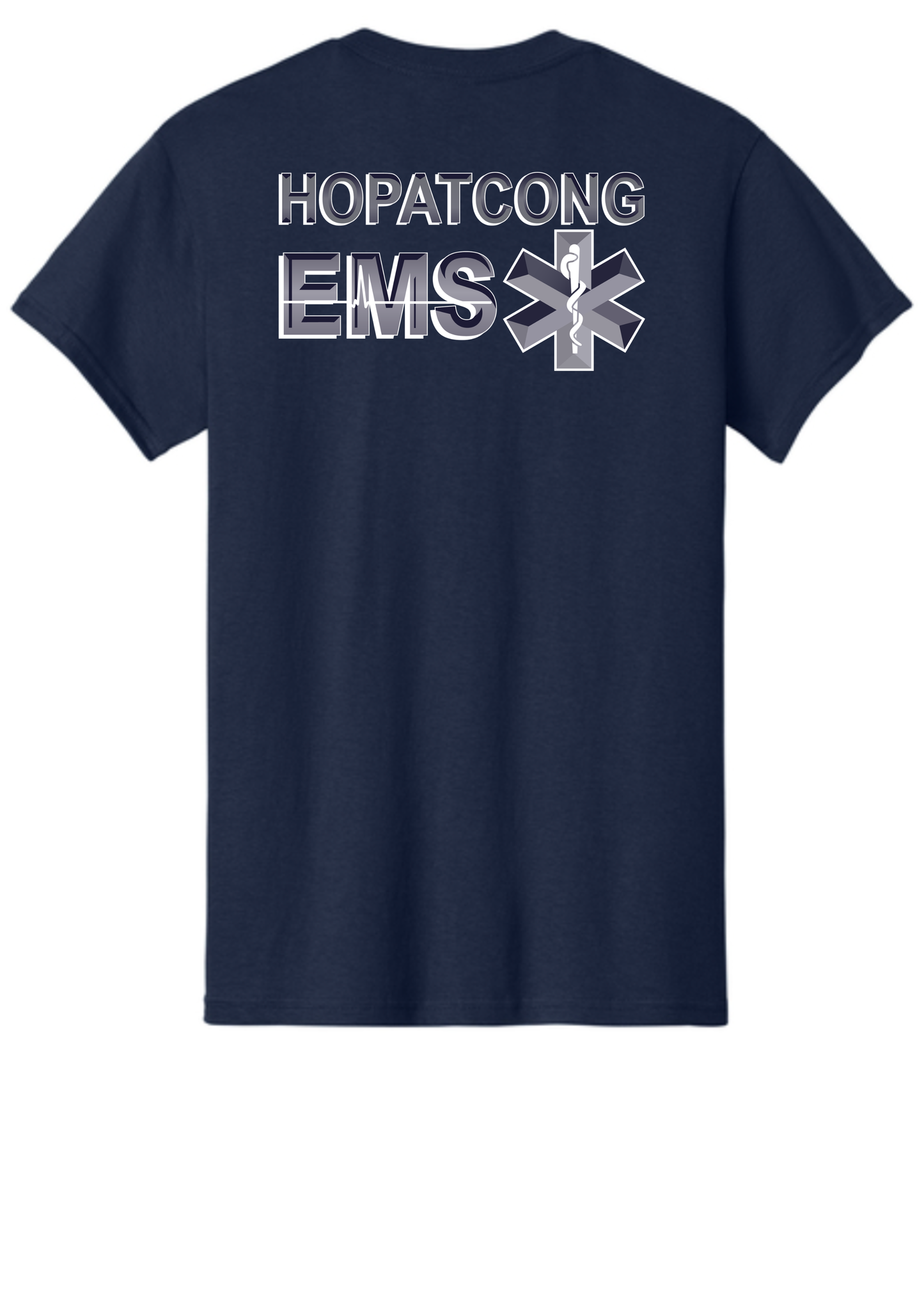Hopatcong EMS Short Sleeve Shirt - EMS Text Logo With Star of Life