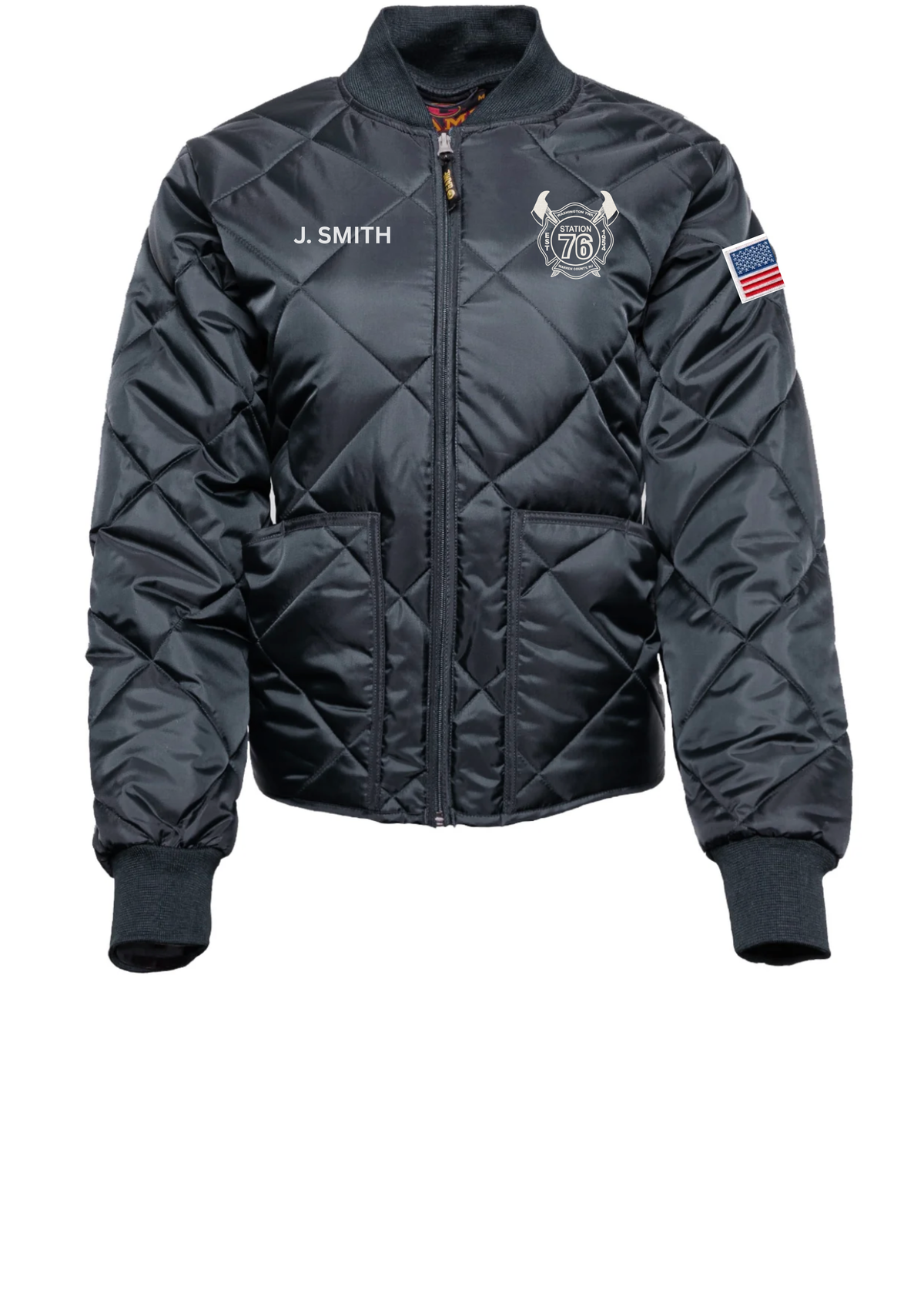 Washington Twp FD Embroidered LADIES FIT DIAMOND QUILT JACKET