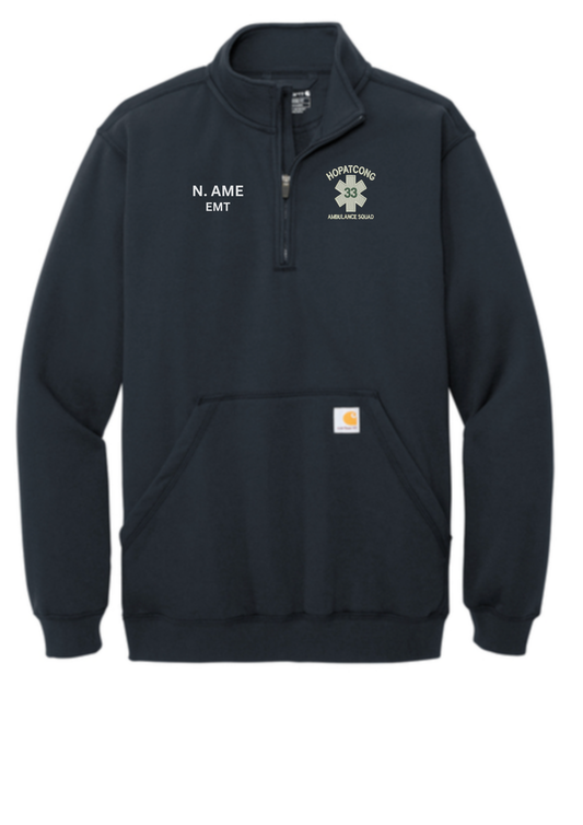 Hopatcong EMS Embroidered Carhartt - Midweight 1/4 Zip Mock Neck Sweatshirt