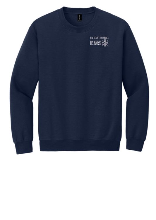 Hopatcong EMS Crewneck Sweatshirt - EMS Text Logo With Star of Life