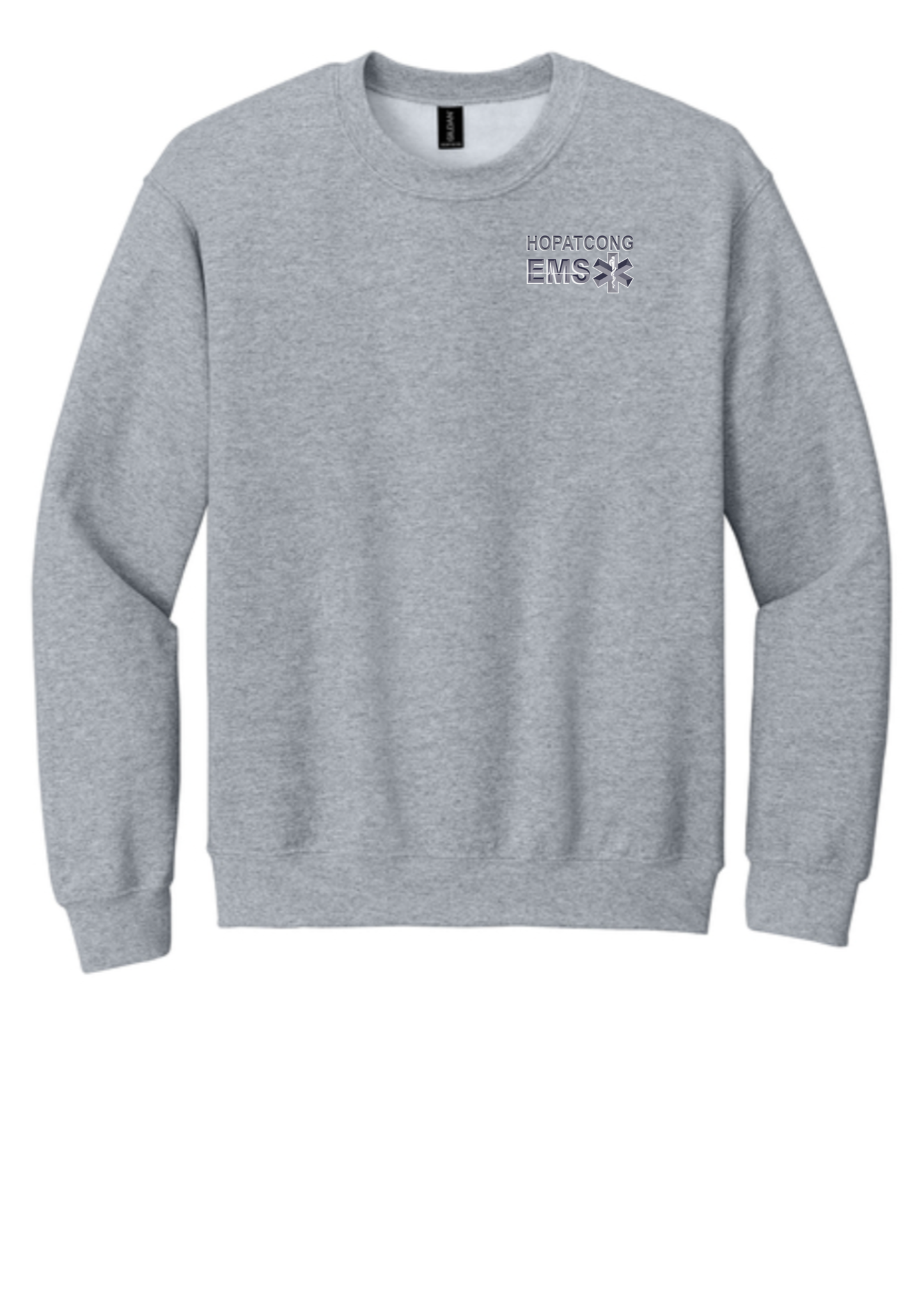 Hopatcong EMS Crewneck Sweatshirt - EMS Text Logo With Star of Life