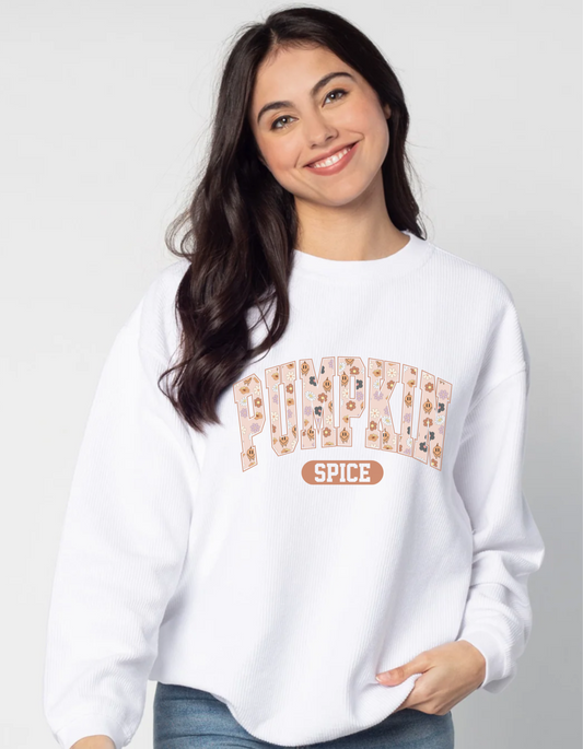 [PRE-ORDER] Pumpkin Spice Corded Crewneck
