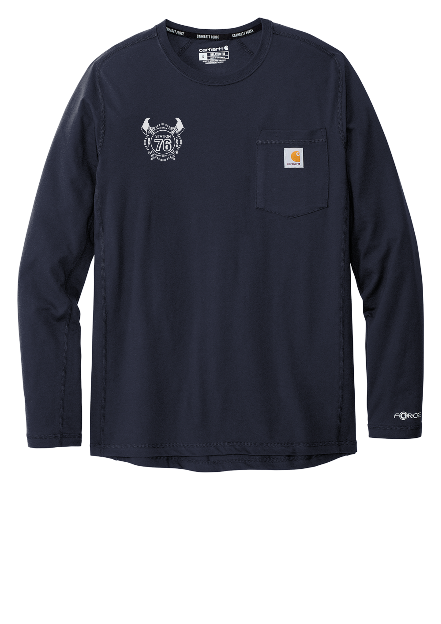 Washington Twp FD Carhartt Force Long Sleeve Pocket T-Shirt