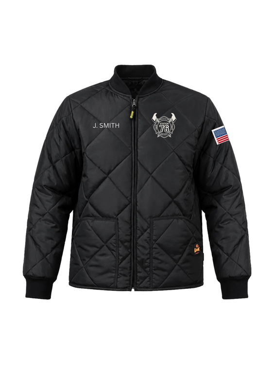 Washington Twp FD Embroidered Diamond Quilt Jacket