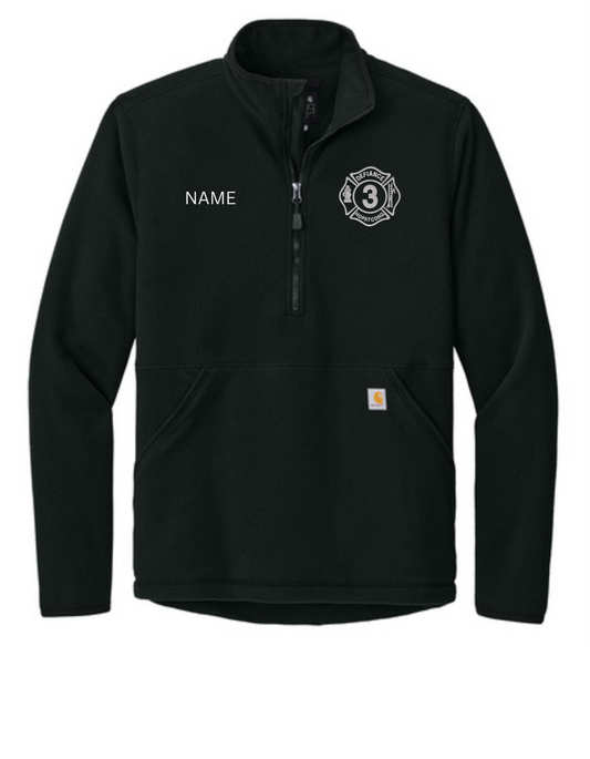 Hopatcong Embroidered Carhartt Textured 1/2-Zip Fleece Jacket