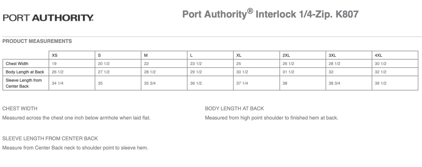 Port Authority Men's Interlock 1/4- Zip