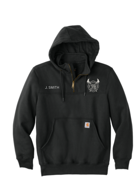 Washington Twp FD Carhartt Rain Defender Paxton Heavyweight Hooded Zip Mock Sweatshirt