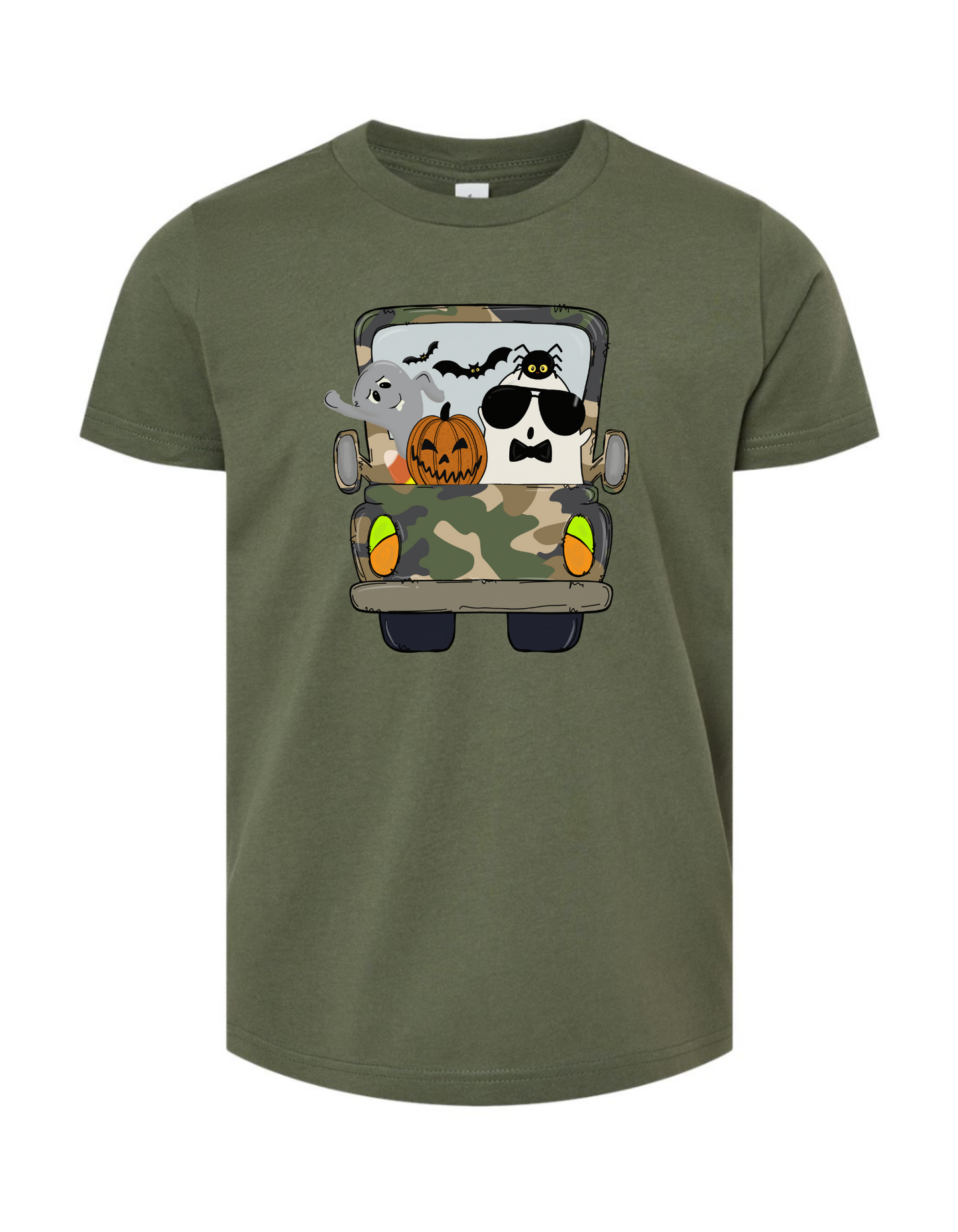 Boy Youth Halloween Truck T-shirt