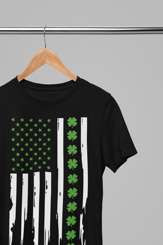 Men St. Patrick's Day USA Flag T-Shirt